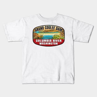 Grand Coulee Dam Columbia River Washington Kids T-Shirt